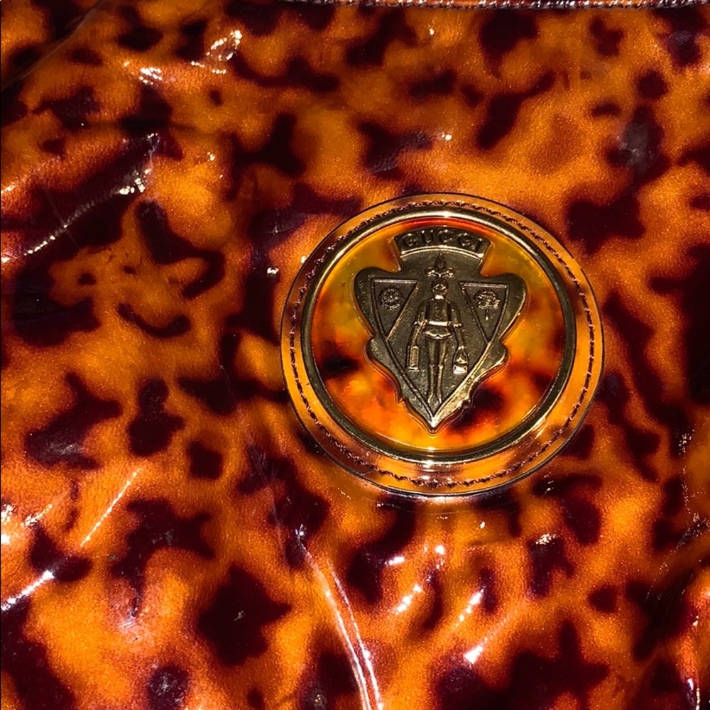 Gucci Hysteria Brown Patent Leather Clutch